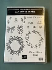 Landhauskranz. Stempel mit passenden Stanzformen Papierkranz. Stampin’Up