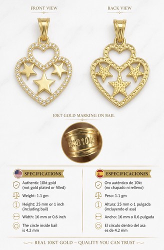 Herzanhänger 10kt gold - herzanhänger,