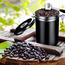 Kaffeedose Vorratsdose Edelstahl Aromadose Kaffee Luftdicht Kaffeebox mit Löffel