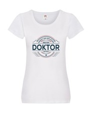 Geprüft und sicher: Doktor | | Doktorand | Doktortitel Damen Shirt Weiß