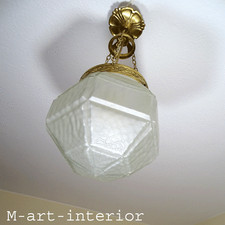 Jugendstil Messing Glas