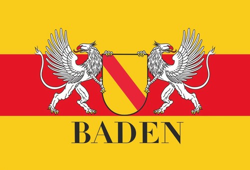 Blechschild 20x30 baden flagge - blechschild,