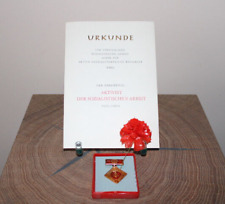 DDR Aktivist der sozialistischen Arbeit  Urkunde Orden Mainelke  Ostalgie TOP