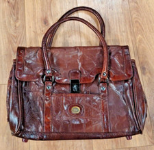 ? Vintage: MARC CHANTAL Damen Henkeltasche, Kunstleder weinrot - 1980er ?