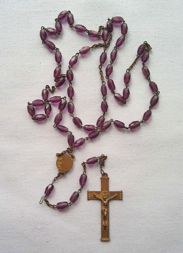 Amethyst rosenkranz um 1900 - -,