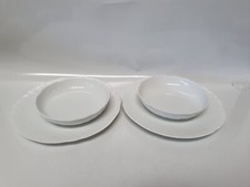 Bernardaud Porcelain Plate Set of 4 / Teller 4er set Weiß