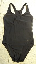 Schwarzer Alex Badeanzug m. geschlossenem Racerback Rücken Schwimmanzug in  L