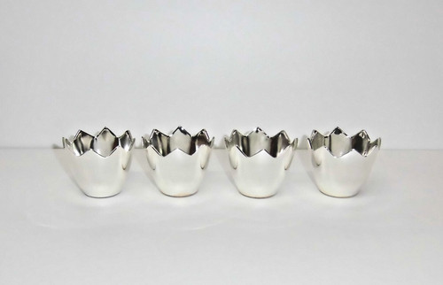 Eierbecher versilbert 4 - eierbecher,, versilbert,