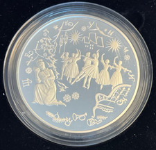 Künker: Russland, 100 Rubel 1996, Ballett Nussknacker, 1 Kilo Silber, selten, PP