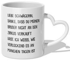 Schwägerin Geschenk zur Hochzeit Schwagerin Tasse Schwester der Bräutigams Idee
