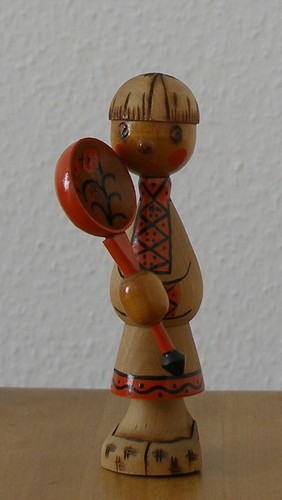 Antike holz puppe - holz-puppe,, holzfigur