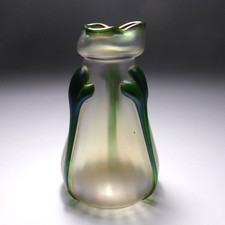 Jugendstil Glas Vase grüne