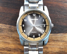 Herren-Armbanduhr, Trend-Design, 1980er, silber, Zugarmband Metall, gebraucht