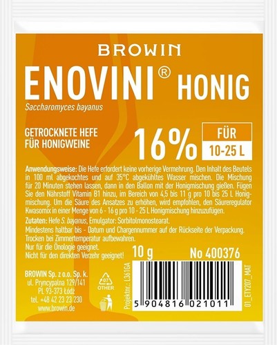 Enovini honey weinhefe 10g - honey,