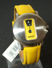 Gelbe Esprit Scheibenuhr Armbanduhr Yellow watches Esprituhr Damenuhr Digital