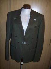 Trachten Janker Jacke Herren Landhausmode Sako Wiesen Schurwolle Grün Gr. 52