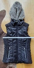 Weste Damen 36-38 Icepeak schwarz mit Kapuze, herausnehmbarer Pelz