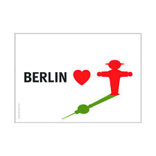 Postkarte Postmann Berlin mit Herz, Steher Ampelmann
