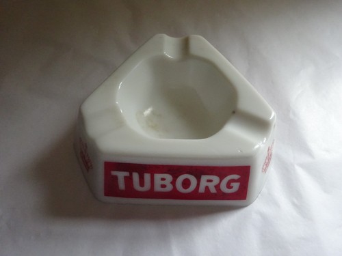 Tuborg weissglas aschenbecher - tuborg,