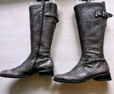 Elegante lederstiefel mit - elegante,