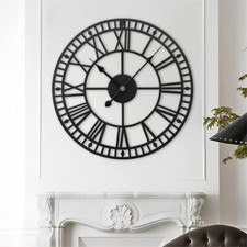 Wanduhr mit Römischen Ziffern Nicht Tickend Uhren Vintage Metall Wanduhr 40cm