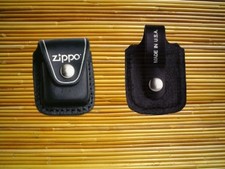 Zippo Leder Etui Schwarz mit