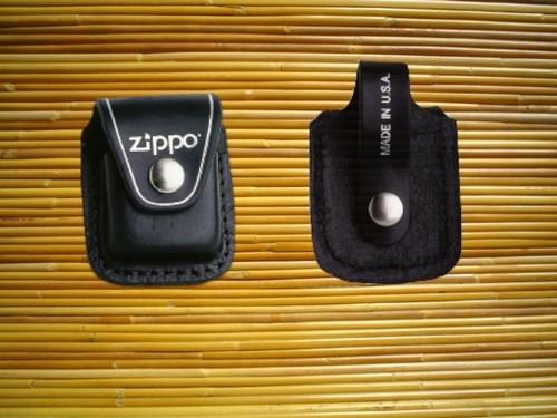 Zippo leder etui schwarz mit - zippo,