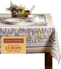 Tischdecke Baumwolle - Ostertischdecke waschbar dekorativ 160cm x 220cm