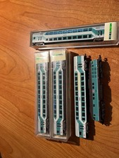 Minitrix, Spur N, Zug 234 mit  DB Doppelstockwagen grün