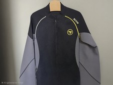 Neopren Jacke Glatthaut Größe XXL 2XL Schwarz Grau Gelb und Weiß Neopren