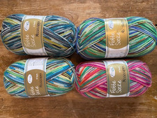 4 x 100gr. Sockenwolle 4-fach