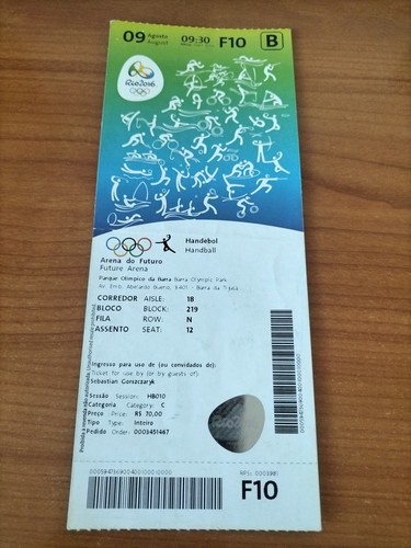 Used ticket olympic 08 - used, 09.08