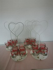 4 Teelichthalter, Kerzenständer, Weiß, Hochzeit, Dekoration