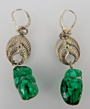 Paar Murano-Glas Ohrringe - italienischer Modeschmuck der 1960er Jahre (111525)