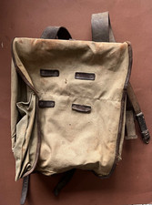 Alter Leder Leinen Tornister