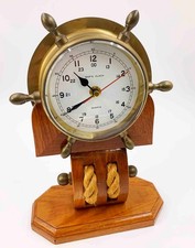 Ships Clock Messing Tau Holz