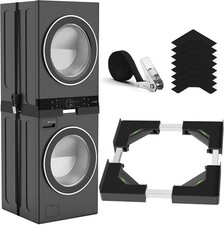 YUZEER Universal Stapelset für Waschmaschine und Trockner, mit schwarz 