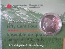 Kanada Silbermünze Eskimo Hund/ Silber 925 ca. 10 Gramm / 50 Cent 1997 PP