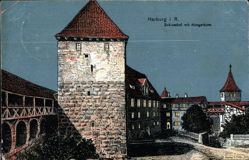 Harburg schlosshof mit - i.,