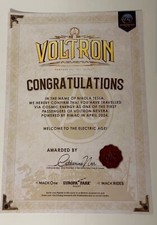 Voltron Europapark Urkunde