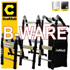 B-Ware Craftfull Klappleiter CF-102B SOFT-CLOSE Aluminium Teleskopleiter Leiter