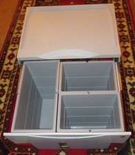 Hailo Raumspar Tandem 3644731 Einbau-Mülltrenner mit 3 Fächern