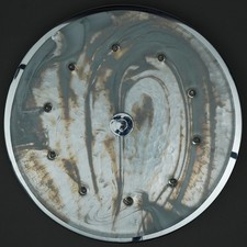 Hillebrand Deckenleuchte Halogen Massive Murano Glasplatte Metallkorpus 1.SIS