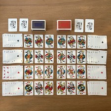 Altes Patience Kartenspiel vollständig 108 Karten mit Schachtel Vintage