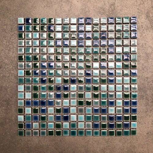 Mosaik fliese blau - mosaik, grün