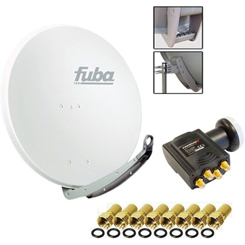 Fuba 85x85cm alu weiß - alu,
