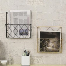 Wandmontierter Zeitschriftenhalter, modernes Bücherregal, Zeitungsregal