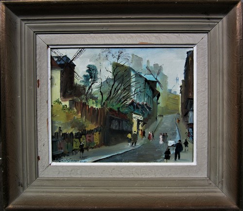 Straßeszene paris mit - straßeszene,