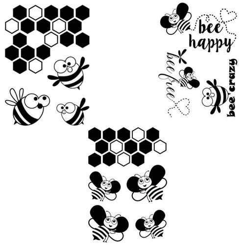 Stempel biene bienen wabe - bienen,
