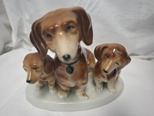 Dackelfamilie aus Porzellan (1314)